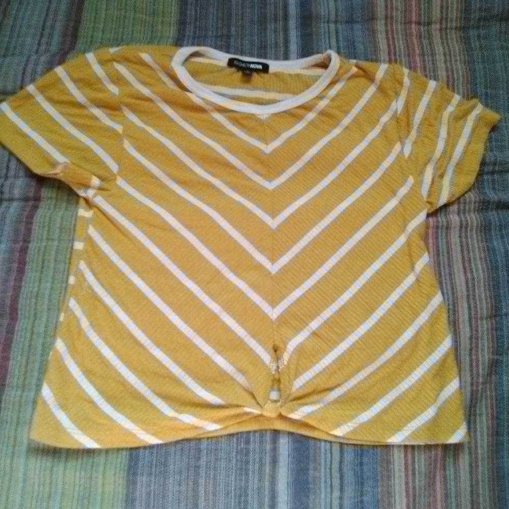Yellow striped Shirt From Fashion Nova